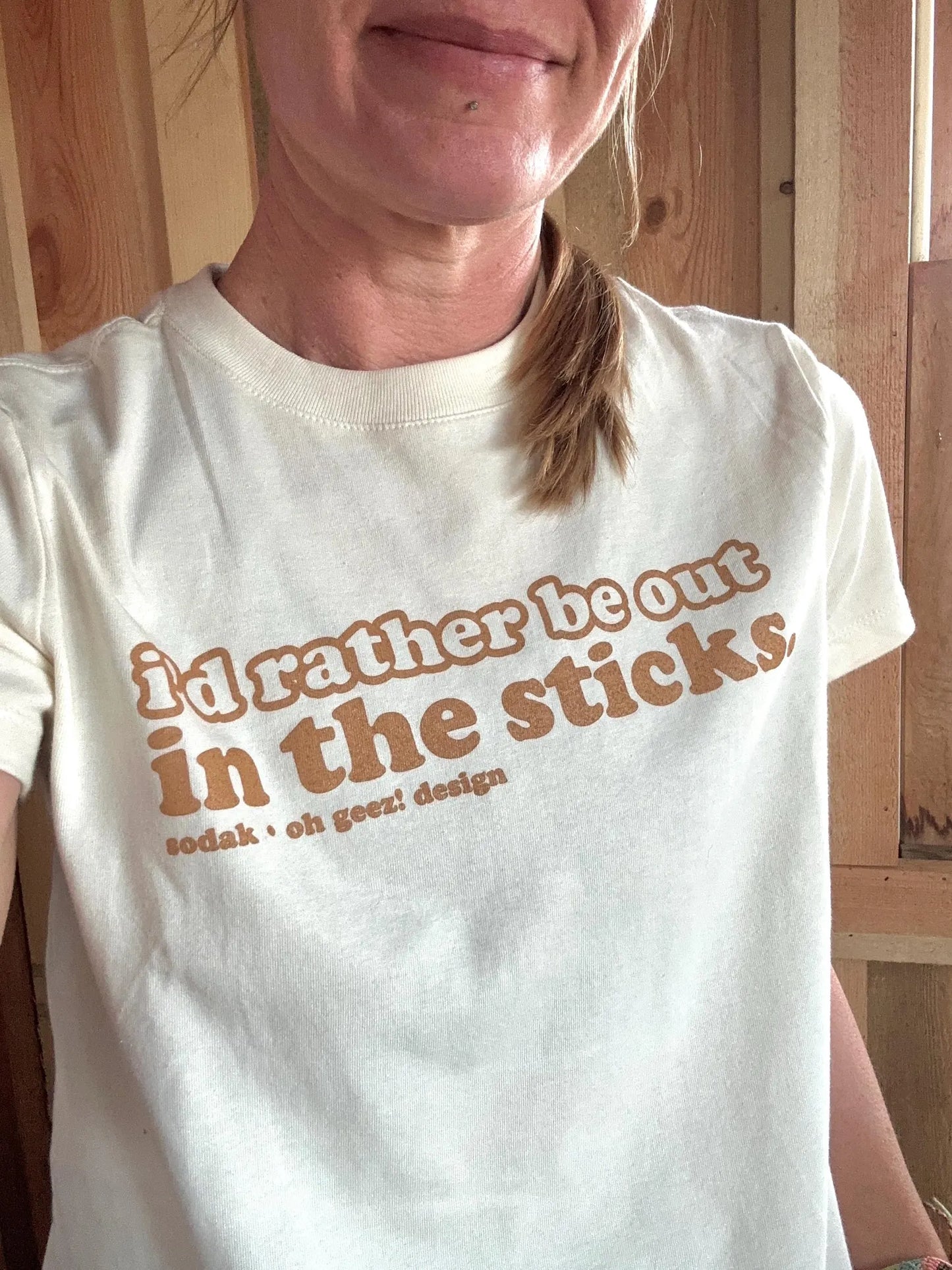 I'd Rather Be Out in the Sticks Women's T-Shirt Boxy Fit