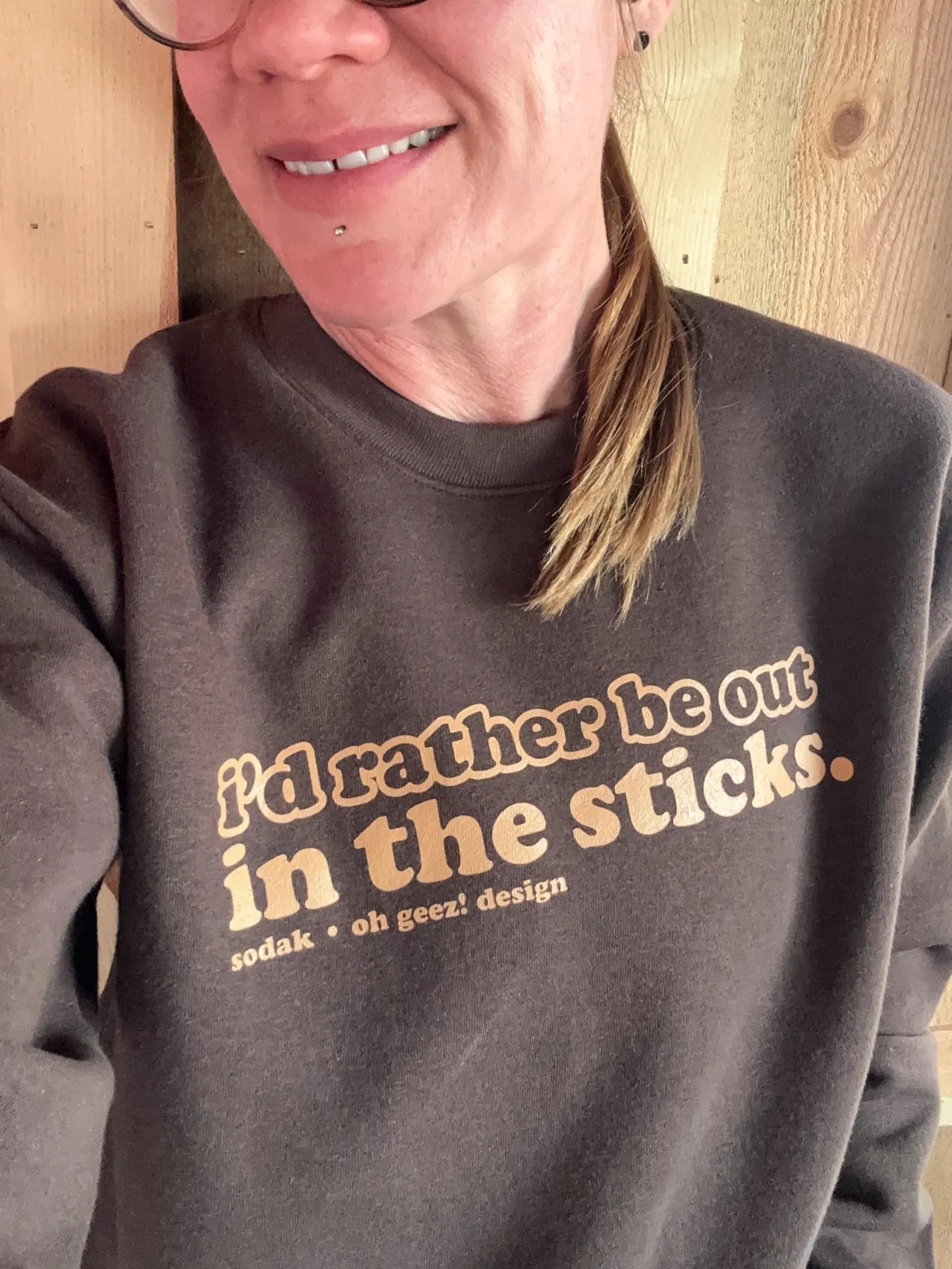 I'd Rather Be Out in the Sticks Women's Sweatshirt Boxy Fit