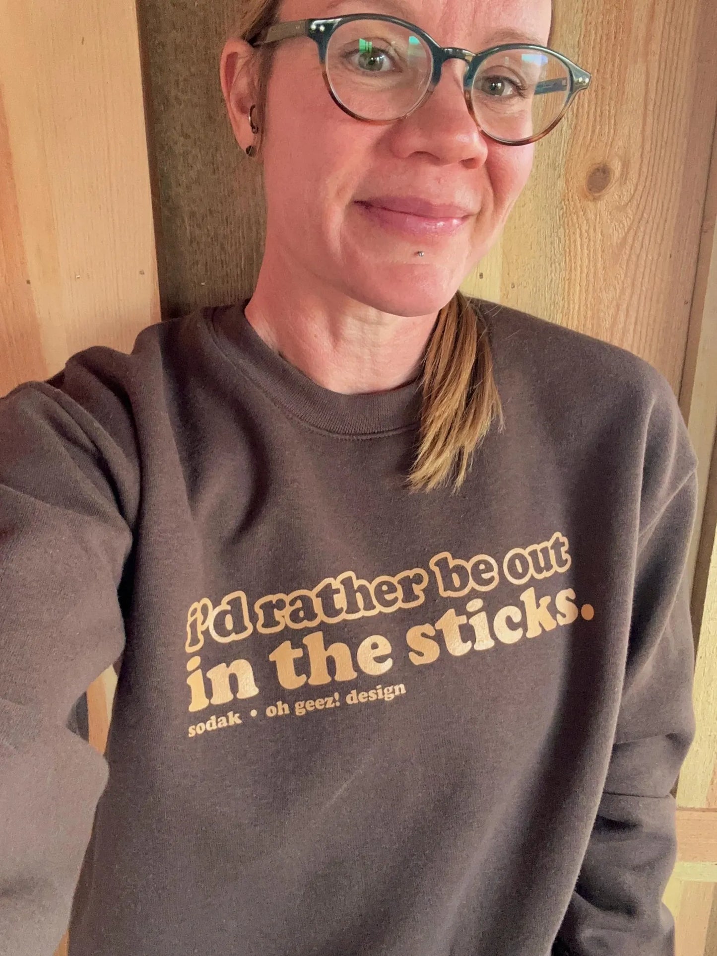 I'd Rather Be Out in the Sticks Women's Sweatshirt Boxy Fit