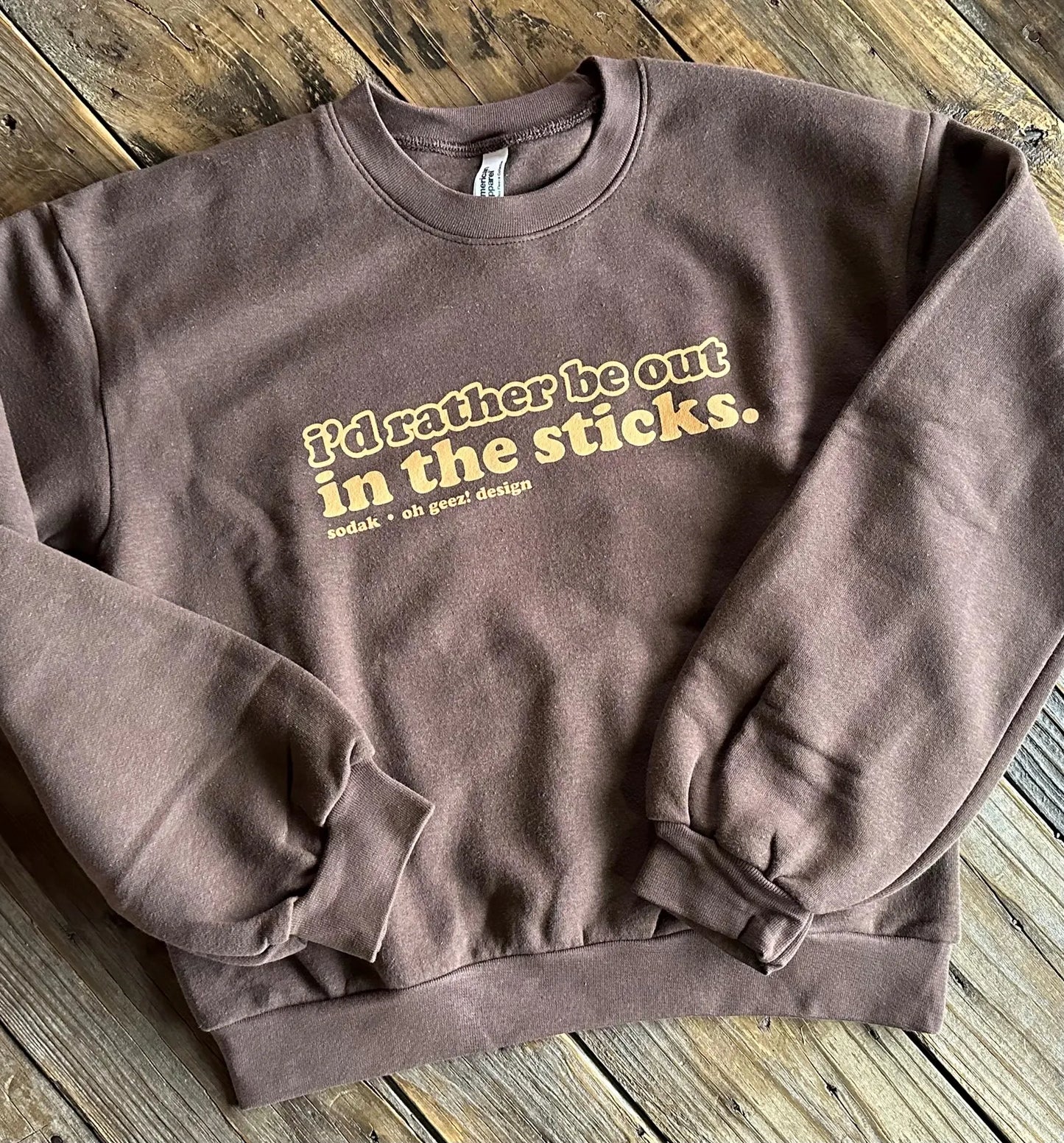 I'd Rather Be Out in the Sticks Women's Sweatshirt Boxy Fit