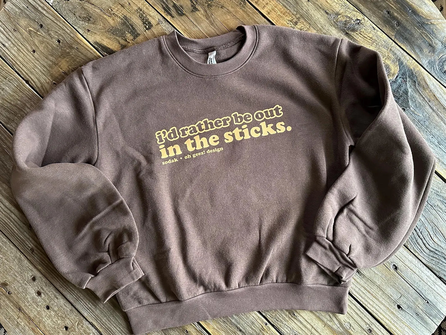 I'd Rather Be Out in the Sticks Women's Sweatshirt Boxy Fit