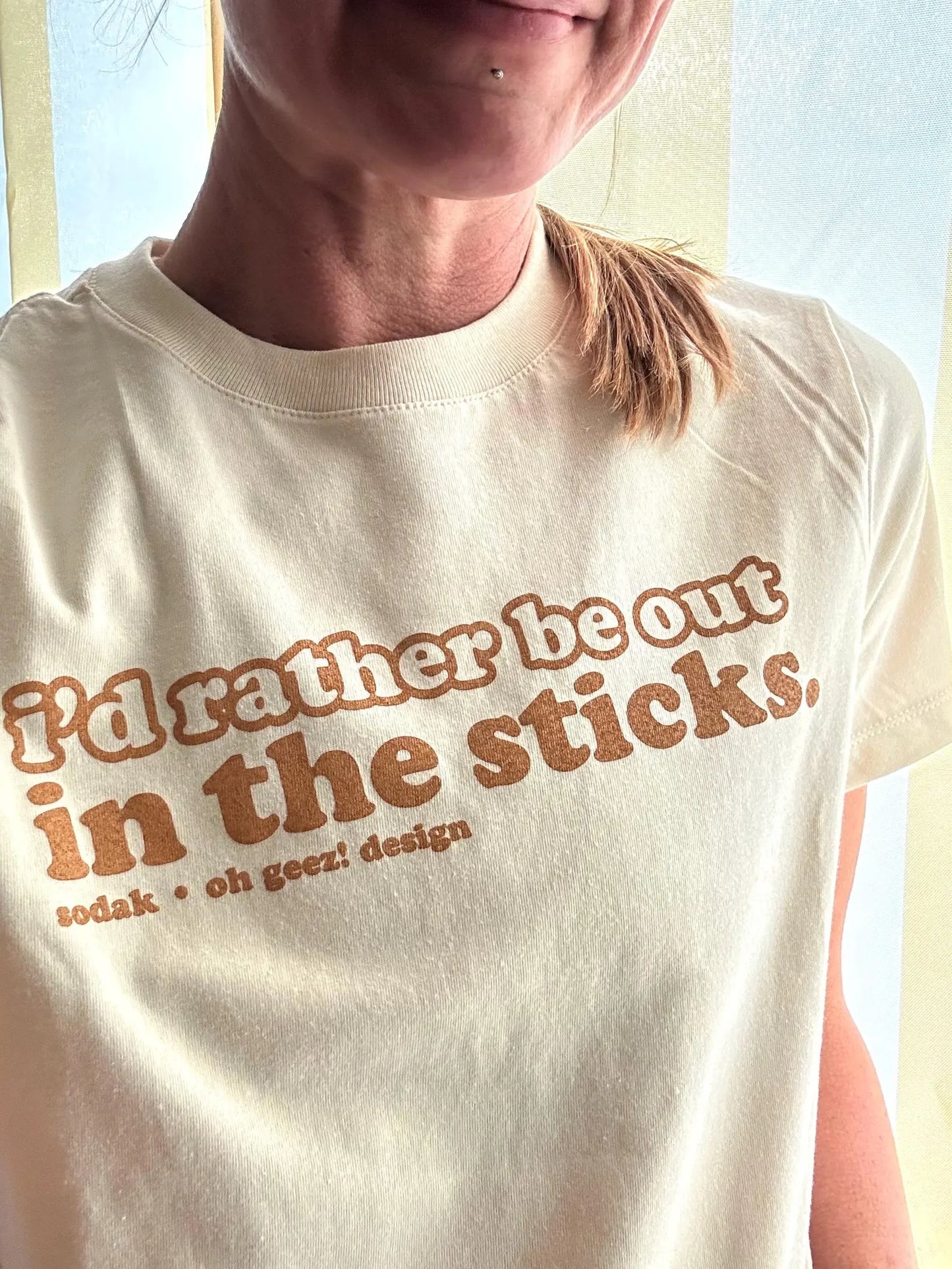 I'd Rather Be Out in the Sticks Women's T-Shirt Boxy Fit
