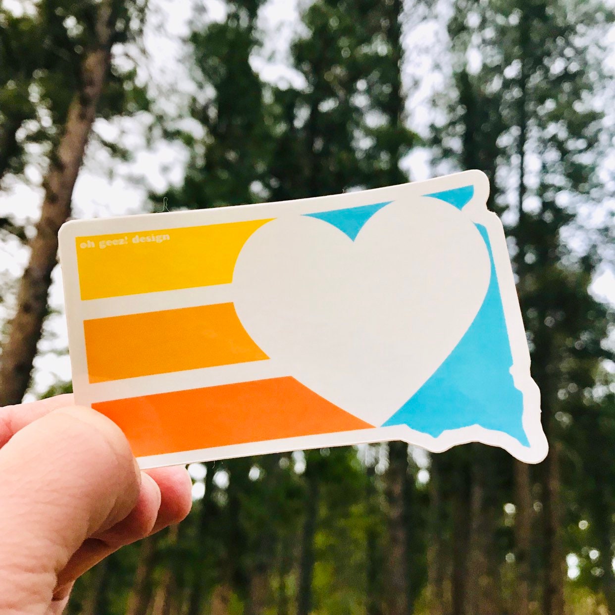 South Dakota Heart Sticker