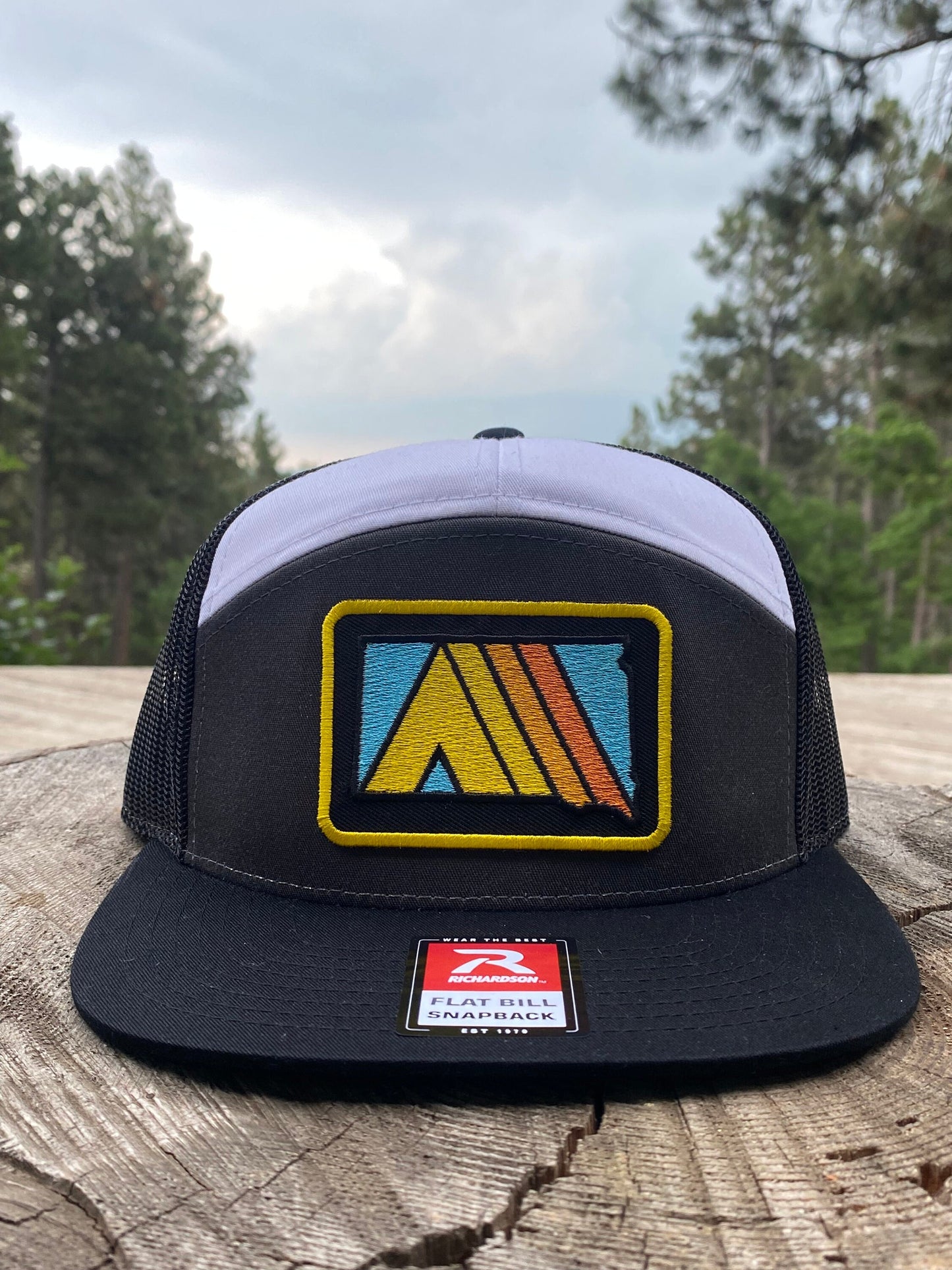 Camp SoDak Black Seven-Panel Flat Bill Hat