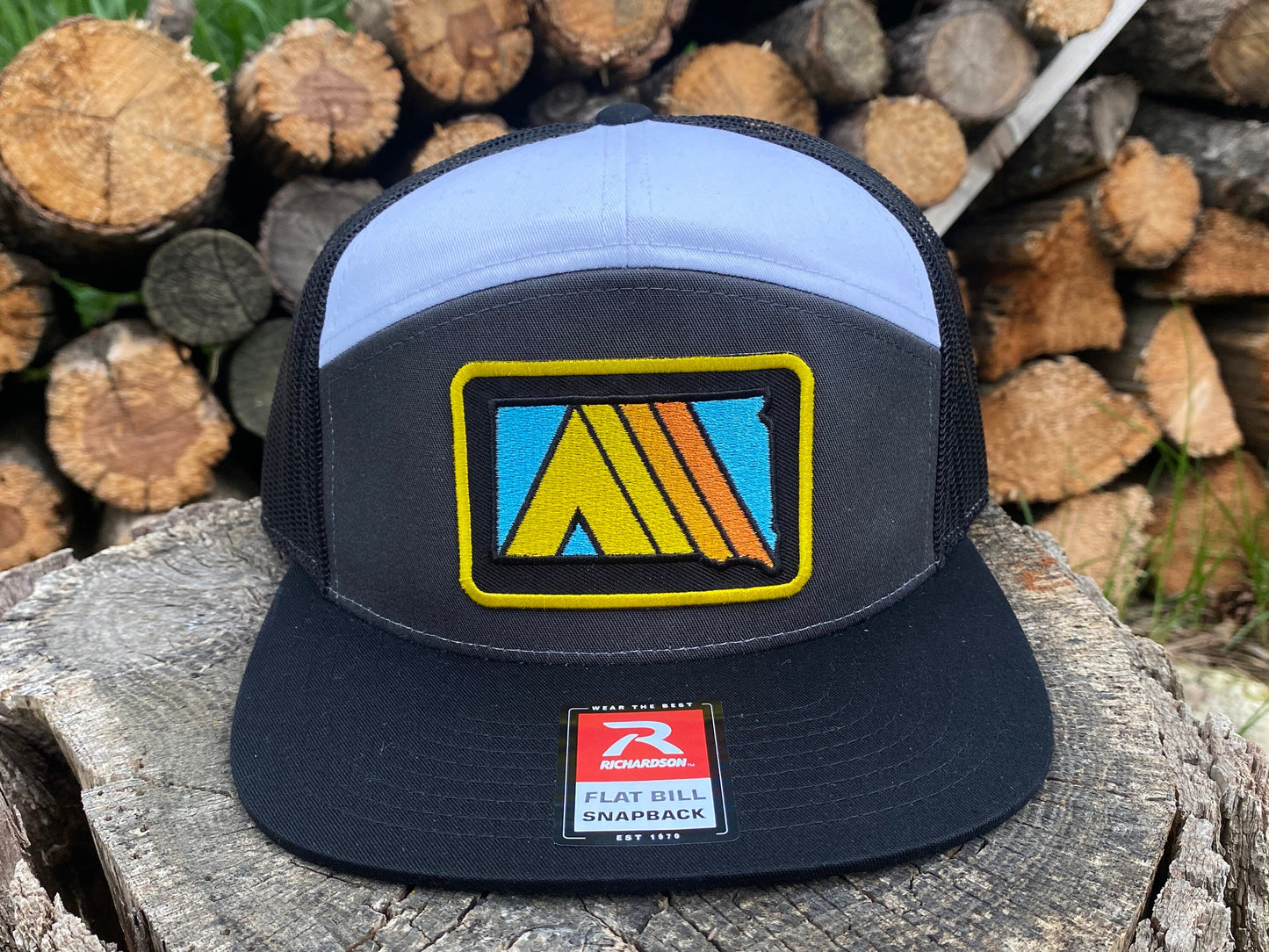 Camp SoDak Black Seven-Panel Flat Bill Hat