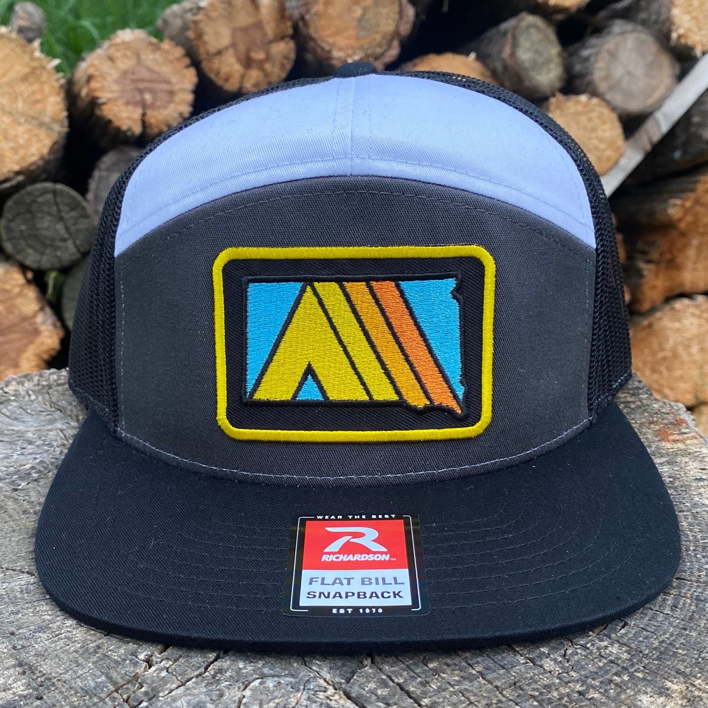 Camp SoDak Black Seven-Panel Flat Bill Hat