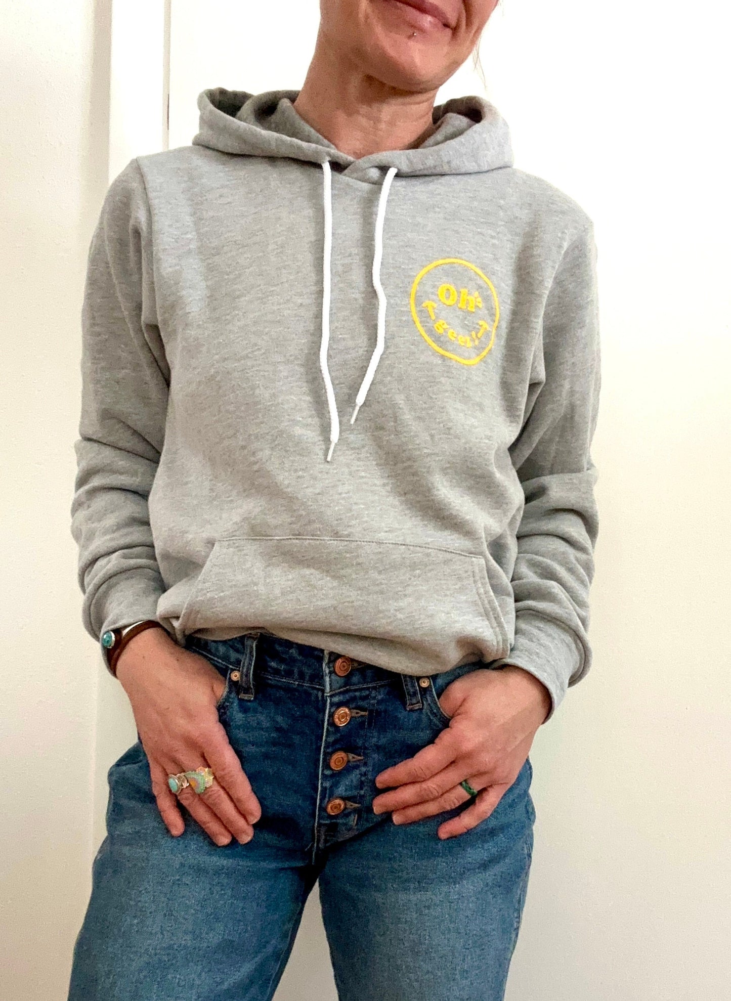 Oh Geez! Design Smiley Unisex Hoodie